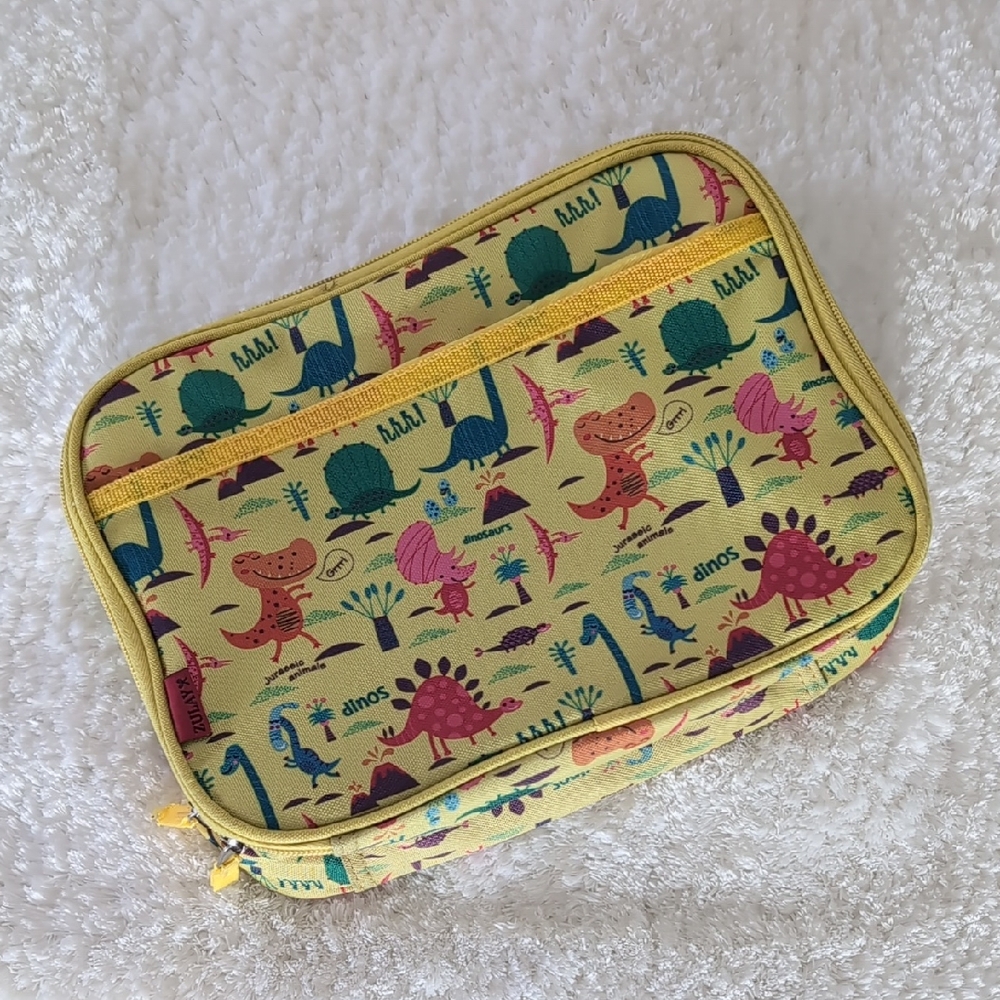 Dinosaur Print Kids Accessory Lunch Bag - Yellow